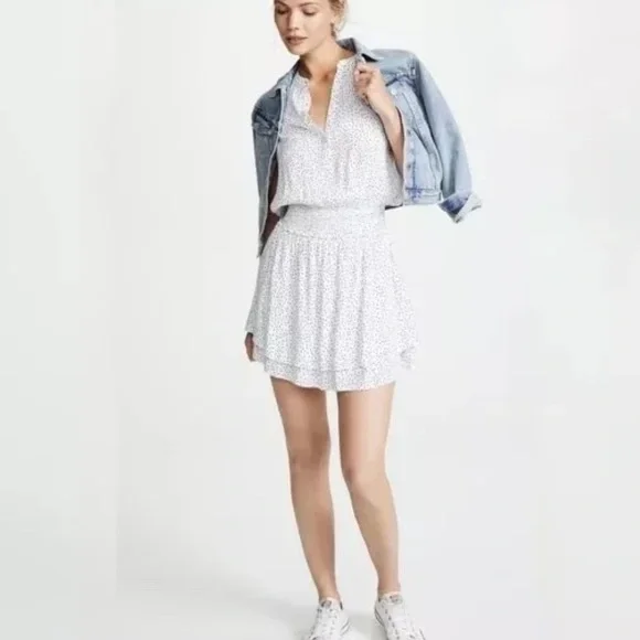 RAILS Angelina White Mini Dress with Black Stars. - Picture 4 of 14